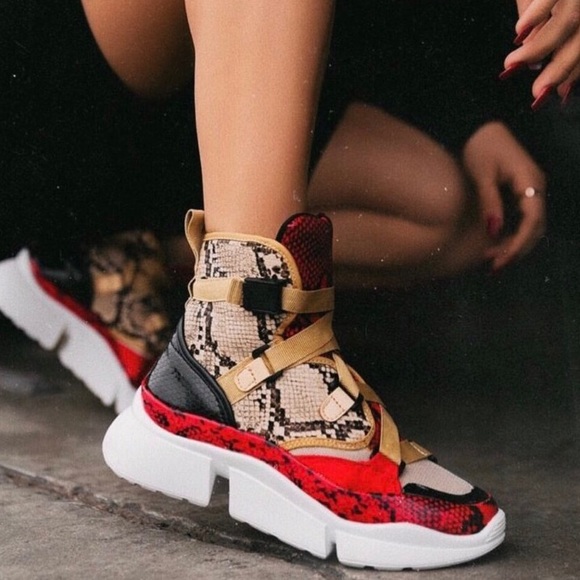 cape robbin snakeskin sneakers